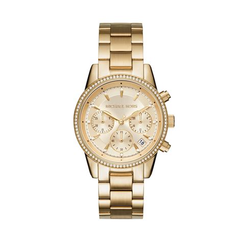 reloj michael kors de mujer dorado|relojes en tono plateado.